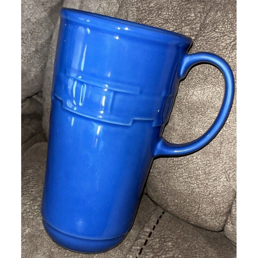 Woven Traditions Tall Travel Mug Cornflower Blue Longaberger No Lid - Picture 7 of 7